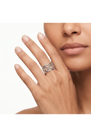 Anello Resille - Argento laminato oro bianco