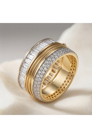 Anello Hilo - Argento placcato oro giallo