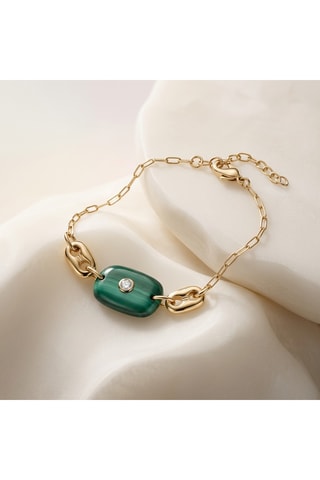 Bracciale - Malachite e zircone
