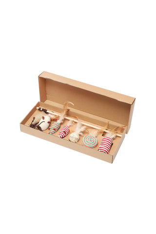 Estuche de juguetes interactivos de lino para gato - 9 piezas