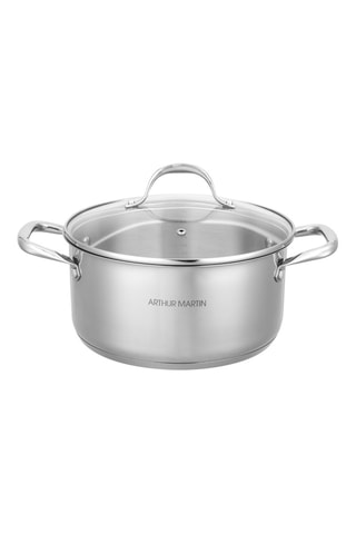 Marmite en acier inoxydable avec couvercle - 32 cm - 12,5 l