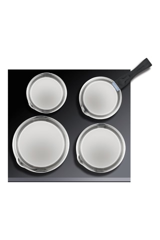 4 casseroles en acier inoxydable et 1 manche amovible -  14/16/18/20 cm