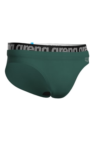 Slip de bain Elastic - Blanc, noir et vert