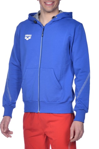 Sweat à capuche - Blanc, bleu et gris