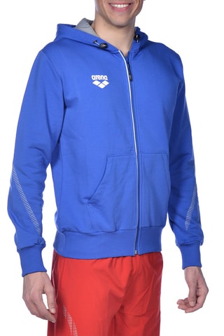 Sweat à capuche - Blanc, bleu et gris