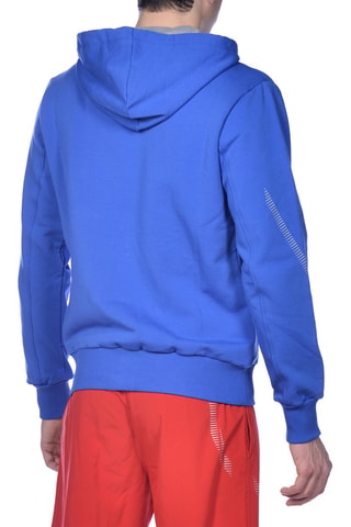 Sweat à capuche - Blanc, bleu et gris
