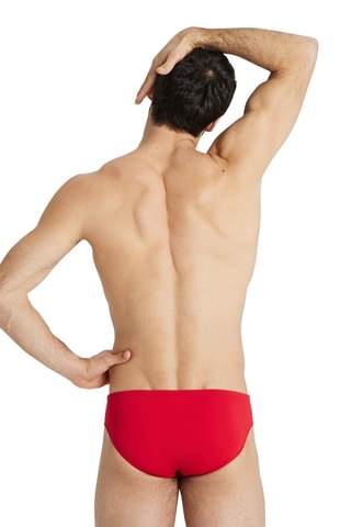 Slip de bain - Blanc et rouge