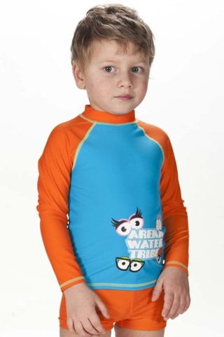T-shirt de bain AWT - Blanc et orange