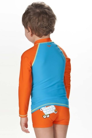 T-shirt de bain AWT - Blanc et orange