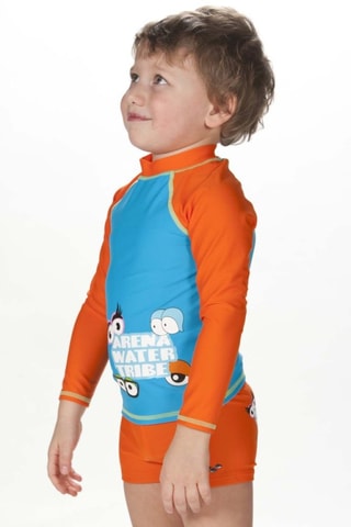 T-shirt de bain AWT - Blanc et orange