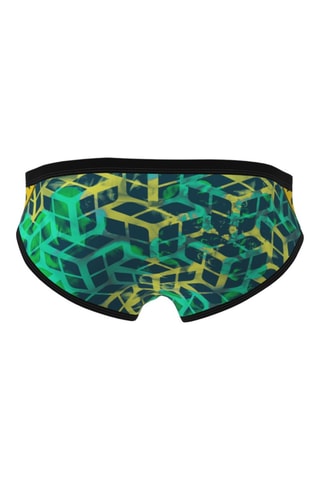 Slip de bain - Noir, vert et jaune