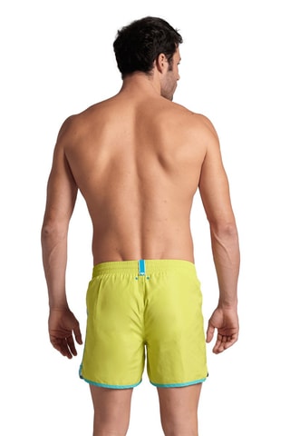 Short de bain Team Stripe - Blanc et jaune