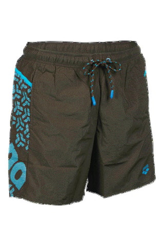 Short de bain Pro File - Vert et turquoise