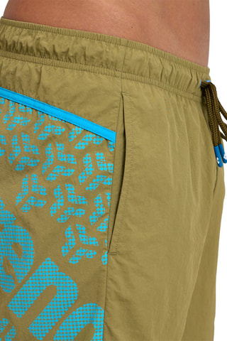 Short de bain Pro File - Vert et turquoise