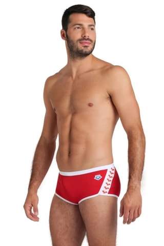 Boxer de bain Icons - Blanc et rouge