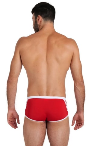 Boxer de bain Icons - Blanc et rouge