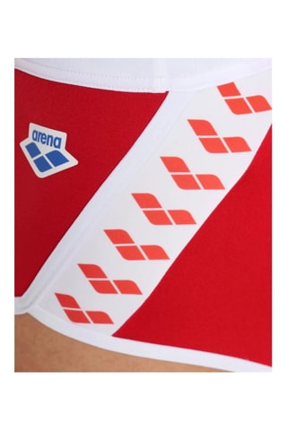 Boxer de bain Icons - Blanc et rouge