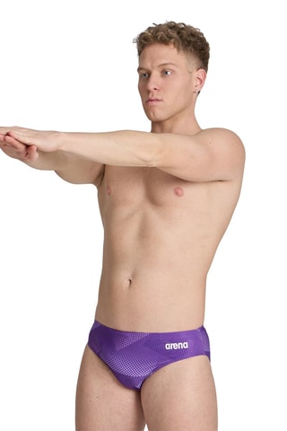 Slip de bain - Blanc et violet
