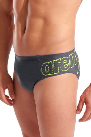Slip de bain - Vert et gris