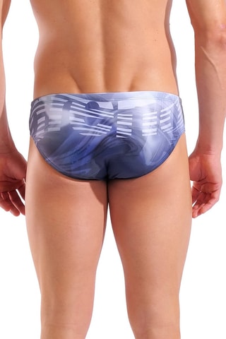Slip de bain - Blanc et bleu