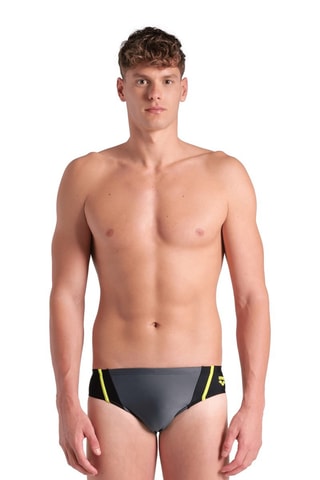 Slip de bain Multi Panels - Noir, jaune et gris