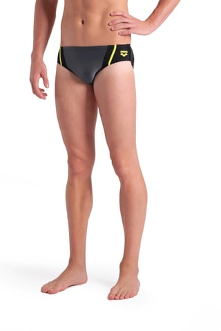 Slip de bain Multi Panels - Noir, jaune et gris