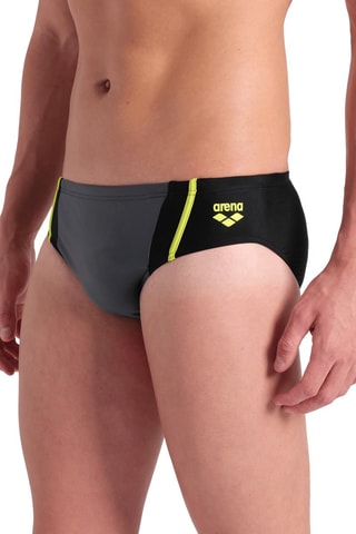 Slip de bain Multi Panels - Noir, jaune et gris