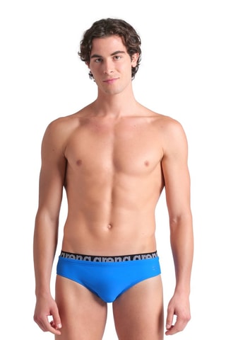 Slip de bain Elastic - Noir et bleu