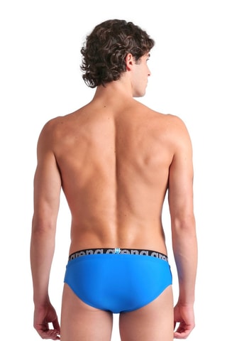 Slip de bain Elastic - Noir et bleu