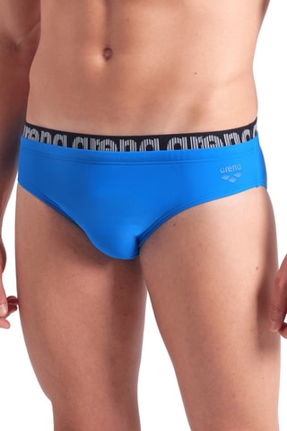 Slip de bain Elastic - Noir et bleu