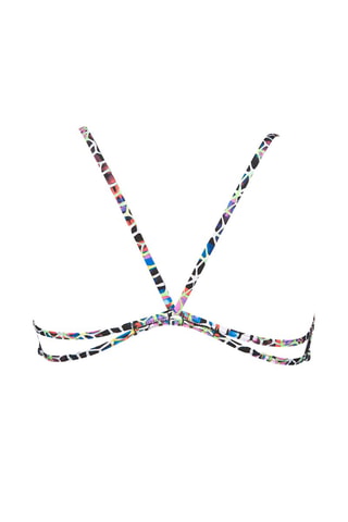 Haut de maillot - Blanc, noir, bleu et rose