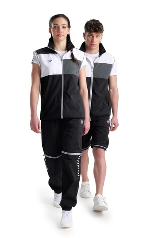 Veste de survêtement - Blanc, noir, bleu et gris