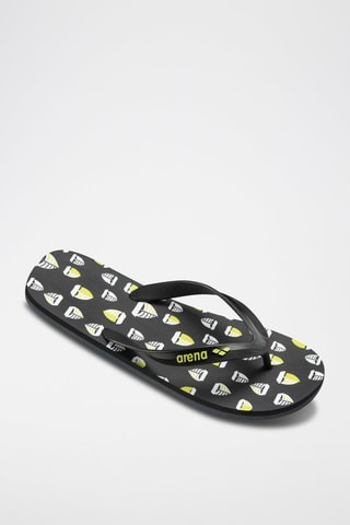 Tongs - Blanc, noir et vert