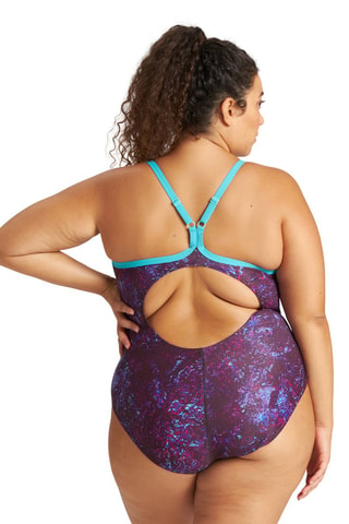 Maillot 1 pièce - Noir, rouge, bleu, violet et rose