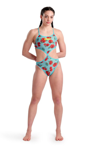 Trikini réversible - Blanc, rouge, bleu et vert