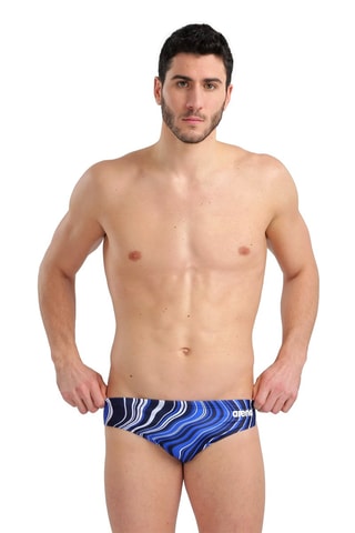 Slip de bain - Blanc et bleu