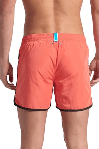 Short de bain Team Stripe - Blanc et marron