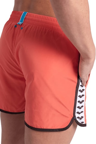 Short de bain Team Stripe - Blanc et marron