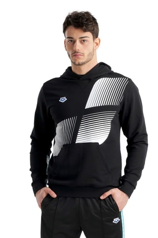 Sweat à capuche - Blanc, noir et bleu
