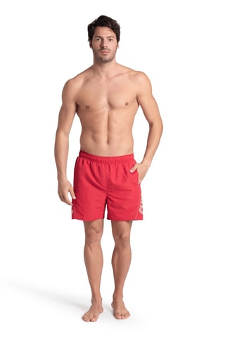 Short de bain Fundamentals - Blanc et rouge