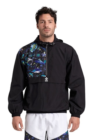 Veste à capuche Fun Planet - Noir, bleu et vert