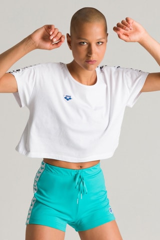 Crop top - Blanc et bleu