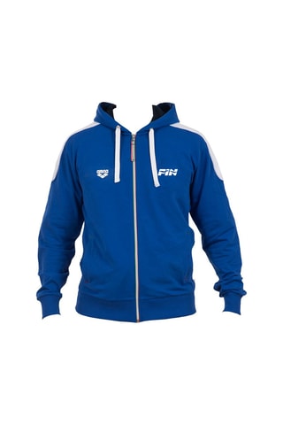 Sweat à capuche - Blanc et bleu