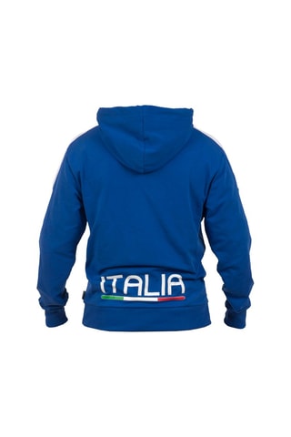 Sweat à capuche - Blanc et bleu