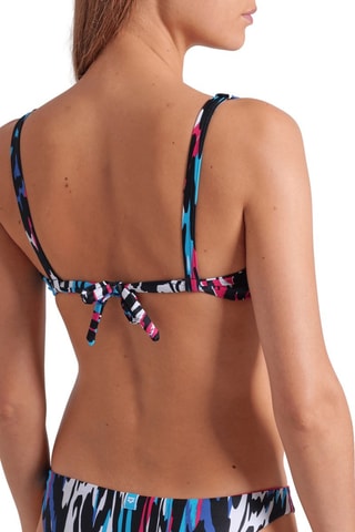 Maillot 2 pièces - Noir, bleu et rose