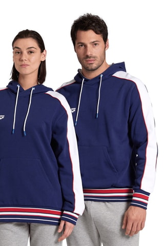 Sweat à capuche - Blanc et bleu
