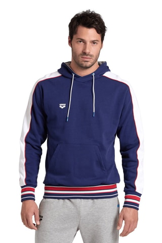 Sweat à capuche - Blanc et bleu
