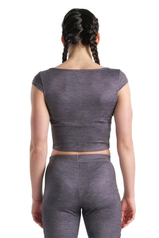 Crop top - Noir, bleu et gris