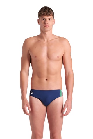 Slip de bain Fédération italienne de natation - Blanc, bleu et vert