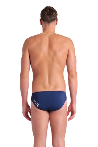 Slip de bain Fédération italienne de natation - Blanc, bleu et vert